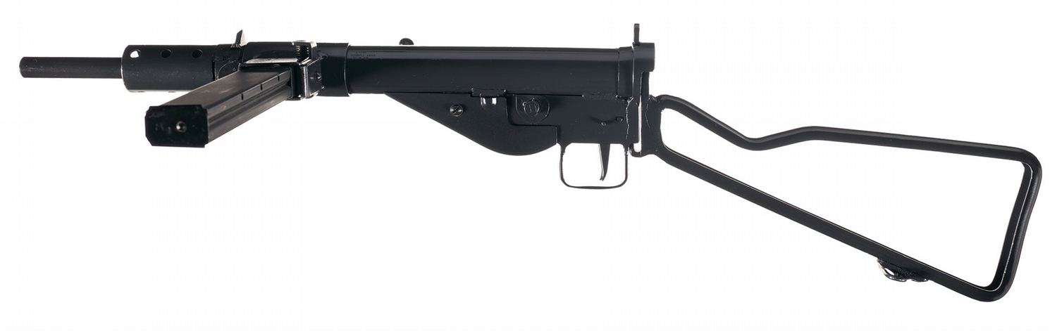 Excellent WWII British Sten Submachine Gun Assembled On A John Norrell ...
