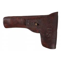 Extremely Rare Original Rock Island Arsenal Manufacture 1907 "U.S. Trials" Brown Leather Holster wit