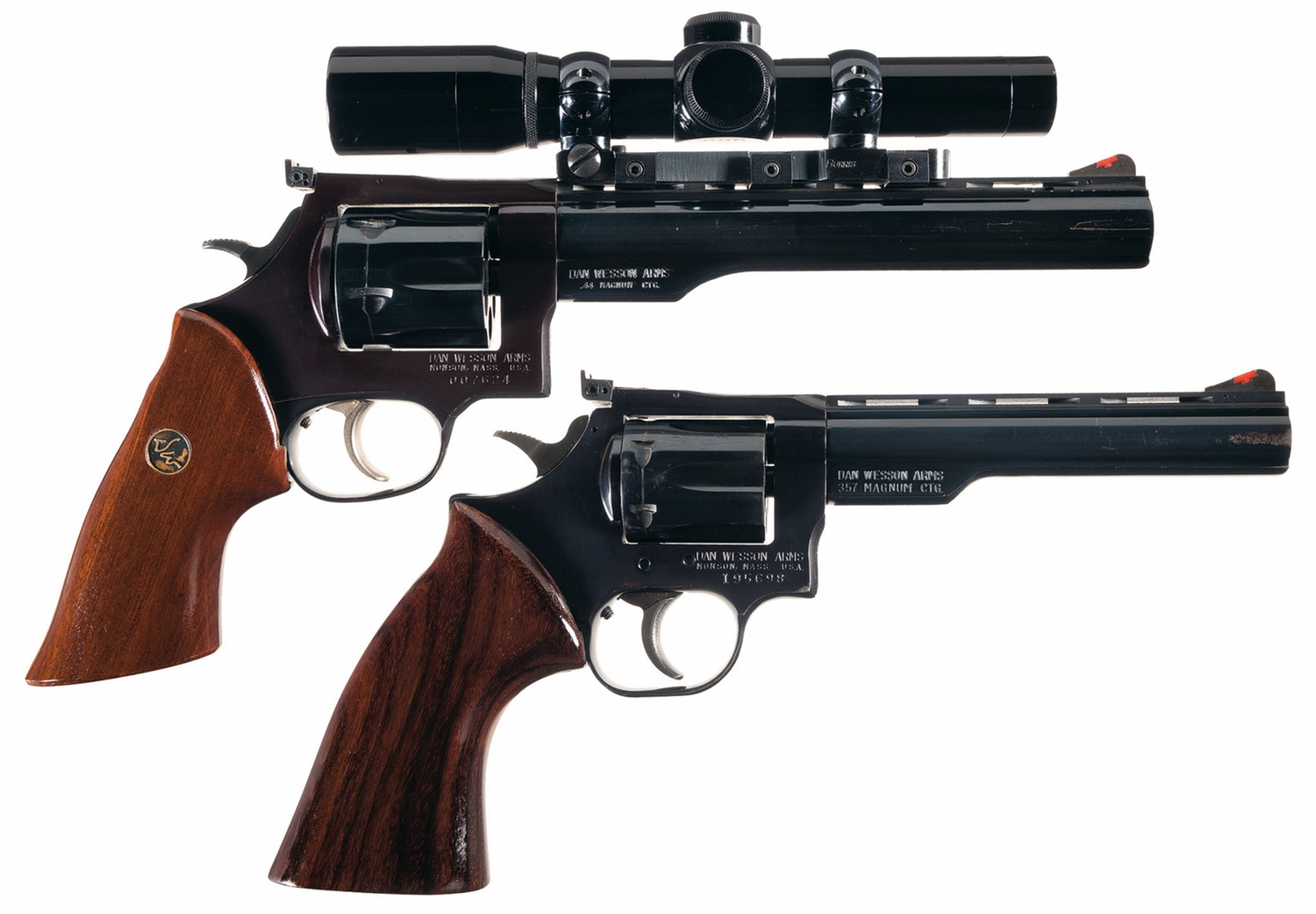 Two Dan Wesson Revolvers A) Scoped Dan Wesson Model 44 Double Action