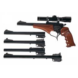 Thompson Center Arms Contender Single Shot Pistol with Case and Extra Barrels