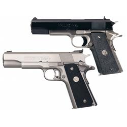 Two Colt Semi-Automatic Pistols -A) Colt MK IV Series 80 Combat Elite Model Semi-Automatic Pistol wi