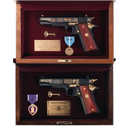 Two Cased Colt 1991A1 America Remembers Commemorative Semi-Automatic Pistols -A) Cased Colt 1991A1 K
