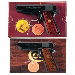 Two Boxed Colt Commander Semi-Automatic Pistols -A) Colt Night Commander Semi-Automatic Pistol with 