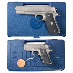 Two Cased Colt Semi-Automatic Pistols -A) Colt MK IV Series 80 Government Model Semi-Automatic Pisto