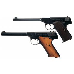 Collector's Lot of Two Colt Woodsman Semi-Automatic Pistols -A) Excellent Colt Pre-Woodsman Semi-Aut