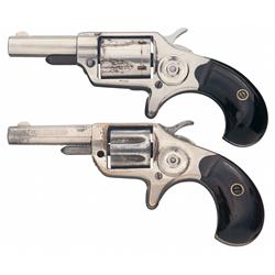 Two Colt New Line Revolvers -A) Colt New Line 32 Caliber Etched Panel Revolver