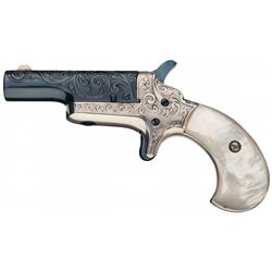 Custom Engraved Colt Third Model (Thuer) .41 Caliber Derringer with Pearl Grips