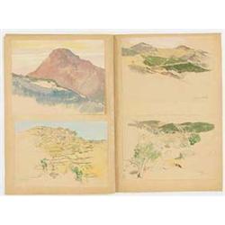 [CARRE, Léon] - 8 aquarelles, 3 datées 1922 e