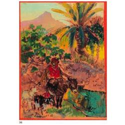 CARRE, Léon - 2 gouaches sur papier calque, s