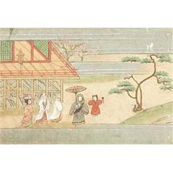 [Japon] - 19 peintures, s.d. Papier, +/- 16 x