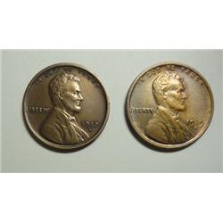 1917D and 1919D Lincoln penny   AU