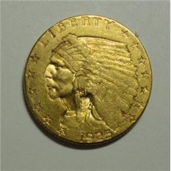 1925D    $2 1/2   Indian GOLD  XF/AU