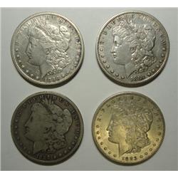 1883S-84S both XF-96S VF/XF-89S  F Morgan $