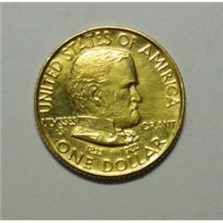 1922 Grant $1 GOLD  cleaned AU