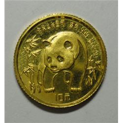 1986 1/10th oz. Gold Panda