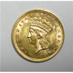 Scarce 1862 Civil War $1 GOLD  MS62 with slightly rotated reverse