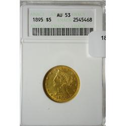 1895  $5 GOLD  ANACS53