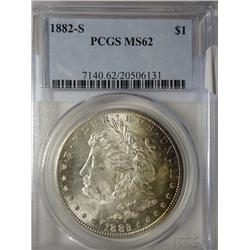 1882S Morgan $  PCGS62