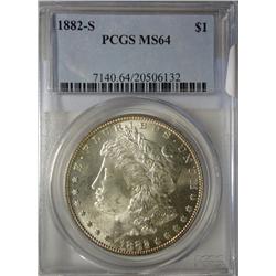 1882S Morgan $  PCGS64