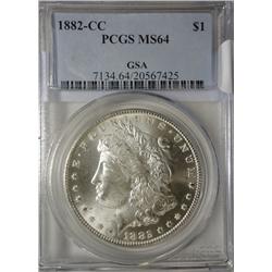 1882CC Morgan $  PCGS64  GSA