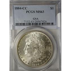 1884CC Morgan $  PCGS63  GSA