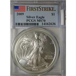 2009 silver Eagle  FIRST STRIKE  PCGS70