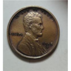 1916D Lincoln Penny well struck AU
