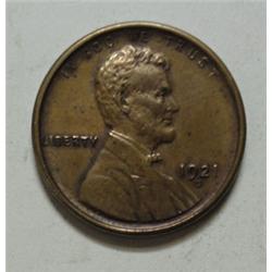 1921S Lincoln Penny well struck AU