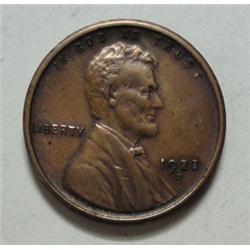1923S Lincoln Penny well struck AU