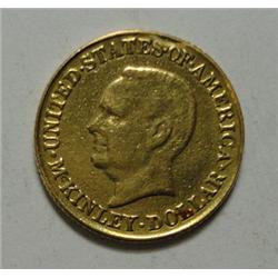 1916 McKinley  $1 GOLD  cleaned XF probably has been in ground