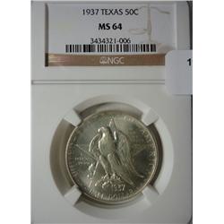 1937  Texas Half $ NGC64