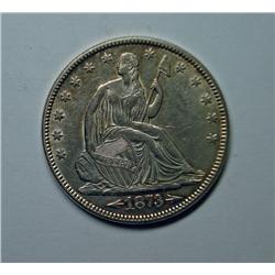 1873 w/arrows Half $  AU. Another very scarce type coin in this grade.