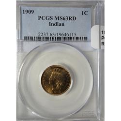 1909 Indian Penny PCGSRD  PCGS price guide = $135.