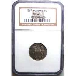 1867 no rays  Nickel NGC65