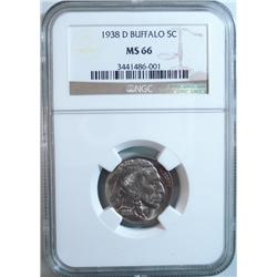 1938D Buffalo Nickel  NGC66