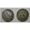 Image 2 : 1860 Fine-1861 VF Seated Quarters. CIVIL WAR COLLECTIBLES ALSO