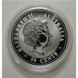 2000 1/2 oz silver Australia 50 cent "YEAR OF THE DRAGON"
