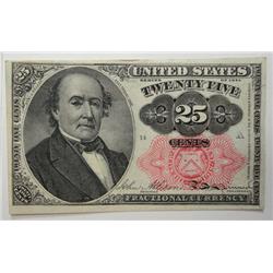 1874 25 cent fractional currency green back  Choice CU