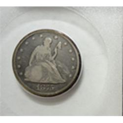 1875CC twenty center  VF strike with typical weak LIBERTY