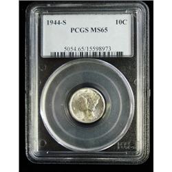 1944S Mercury Dime  PCGS65