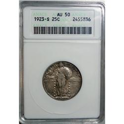 1923S Standing Liberty Quarter ANACS50 all original and strong strike