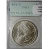 Image 1 : 1881S Morgan $  OGH "RATTLER" PCGS63