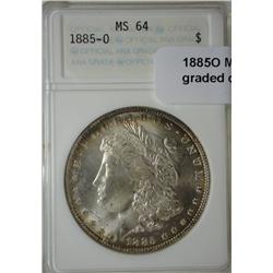 1885O Morgan $ ANACS64 graded correctly