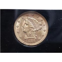 1888 $2 1/2 GOLD   NICE BU GOLD quarter Eagle