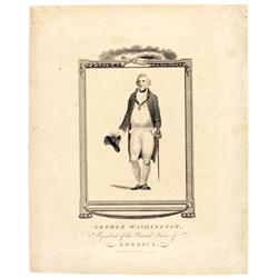 1796 Presidential Engraving of George Washington