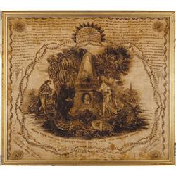 Rare George Washington Memorial Textile