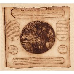 Rare The Death of General Washington Textile