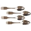 Image 1 : Four Decorative Large Silver Table Spoons
