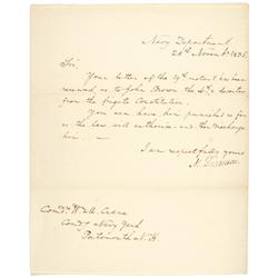 1835 Navy Order Punish USS Constitution Deserter