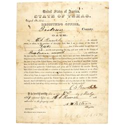Texas & US Oath Of Allegience Document